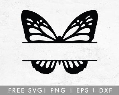 FREE Butterfly SVG | Split Monogram SVG