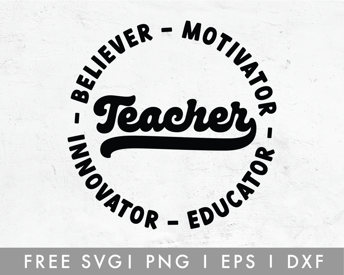 FREE Circle Teacher SVG For Cricut, Cameo Silhouette – Caluya Design