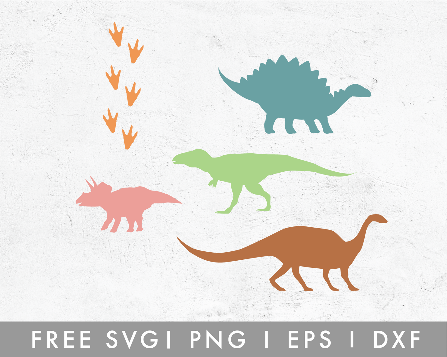 FREE Dinosaur Set SVG Cut File for Cricut, Cameo Silhouette | Free SVG Cut File