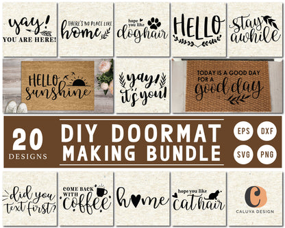 DIY Doormat SVG Bundle | 20 Pack