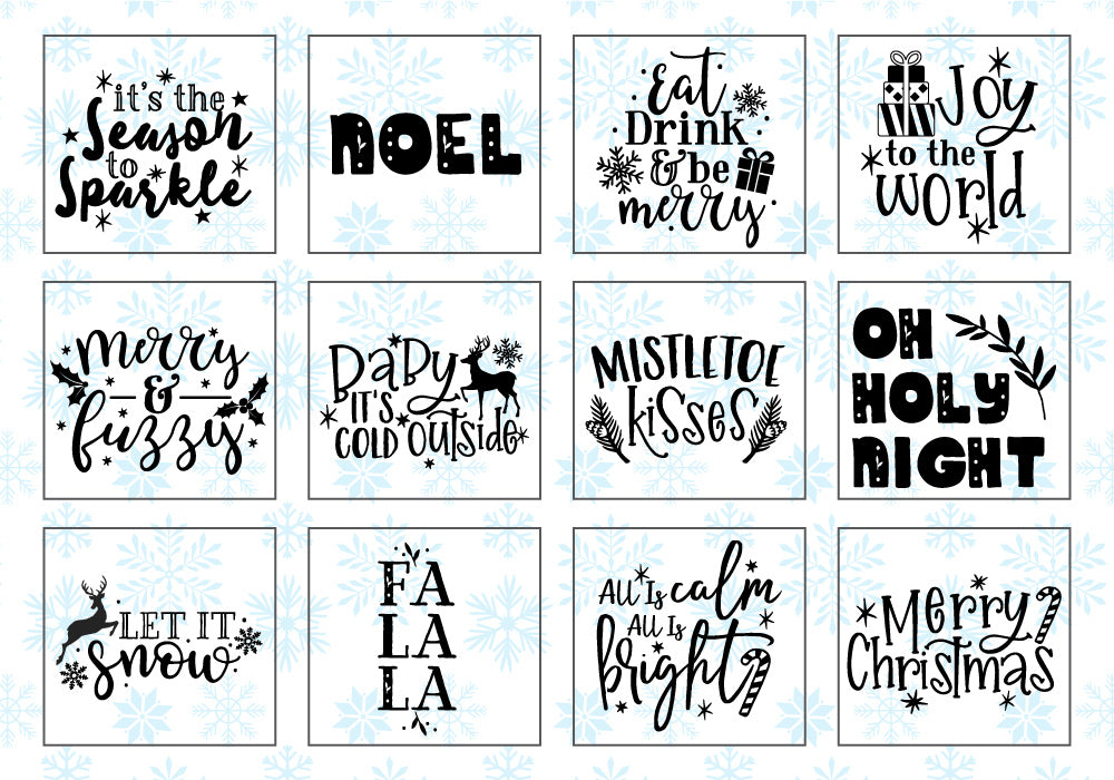 Classic Christmas Quote SVG Bundle | 42 Pack – Caluya Design