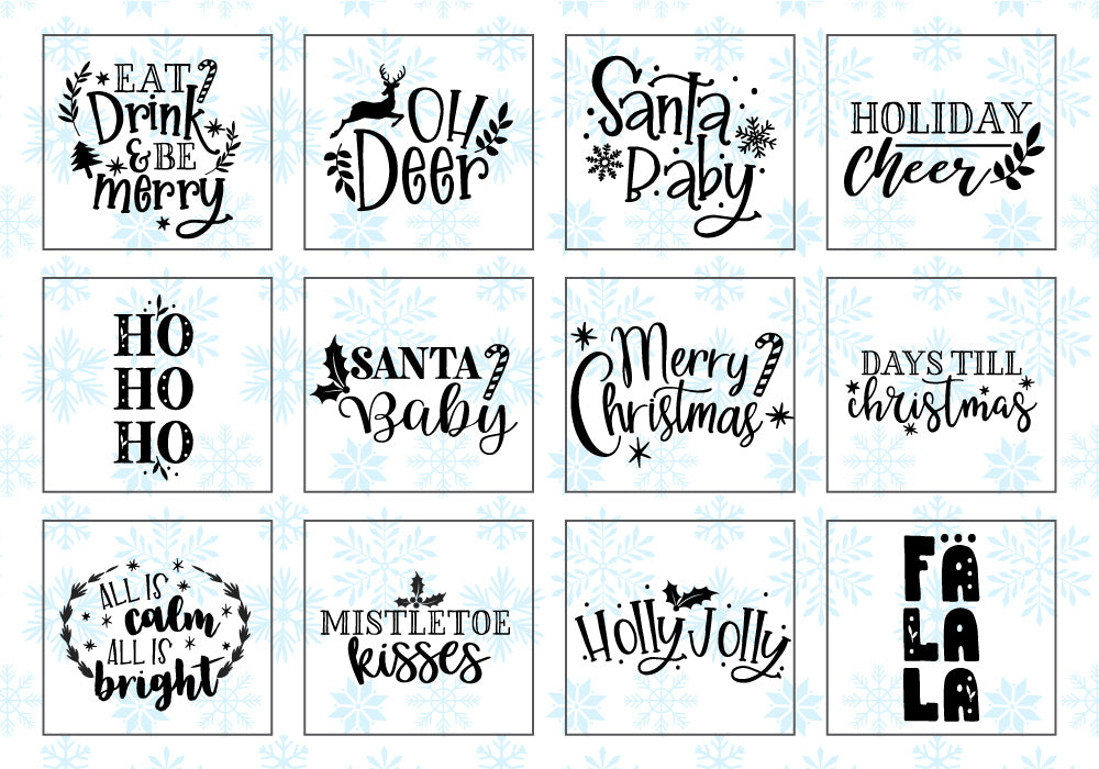 Classic Christmas Quote SVG Bundle | 42 Pack – Caluya Design