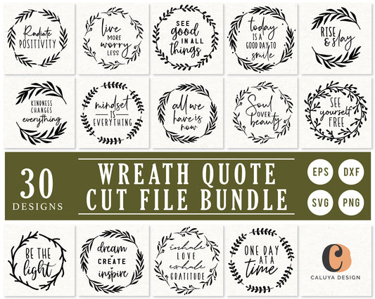 Inspirational Quote SVG Bundle | 30 Pack