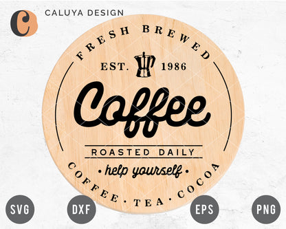 Coffee Farmhouse Sign SVG