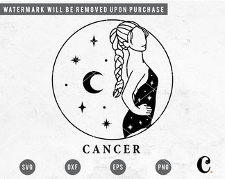 Cancer Goddess SVG For Cricut, Cameo Silhouette – Caluya Design