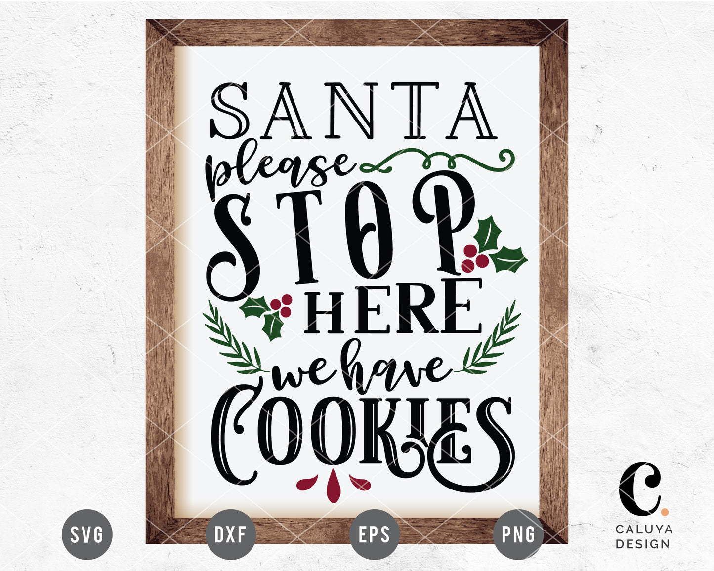 Santa Please Stop Here Sign Making SVG
