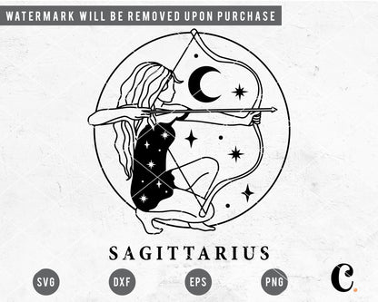 Sagittarius Goddess SVG