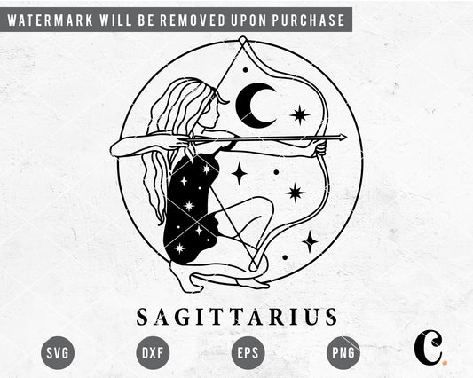 Sagittarius Goddess SVG