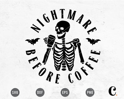 Nightmare Before Coffee SVG