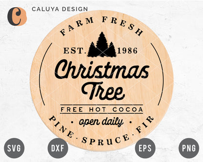 Christmas Tree Farmhouse Sign SVG