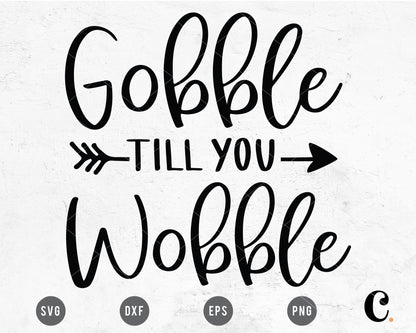 Gobble Till You Wobble Script SVG