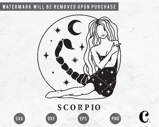 Scorpio Goddess SVG