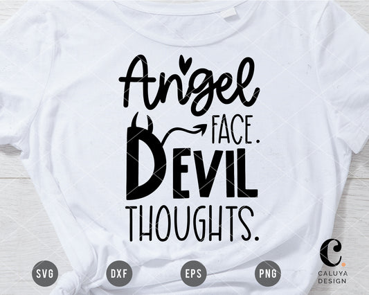 Angel Face, Devil Thoughts SVG