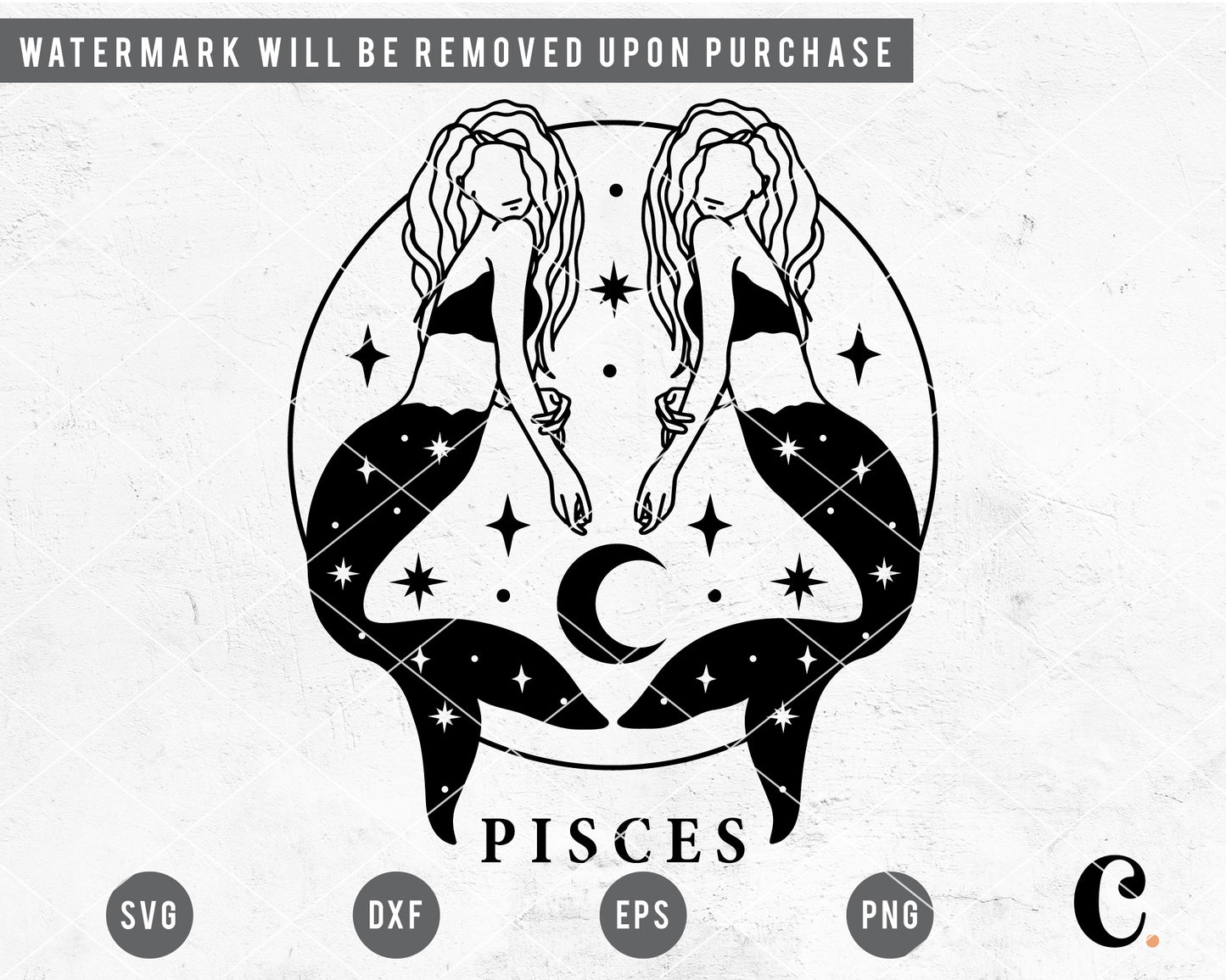 Pisces Goddess SVG