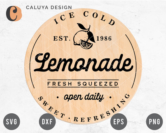 Fresh Lemonade Sign Making SVG