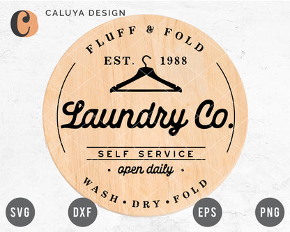 Circle Laundry Sign Making SVG