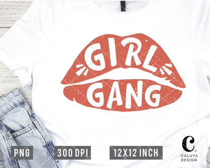 Distressed Girl Gang Lip Sublimation