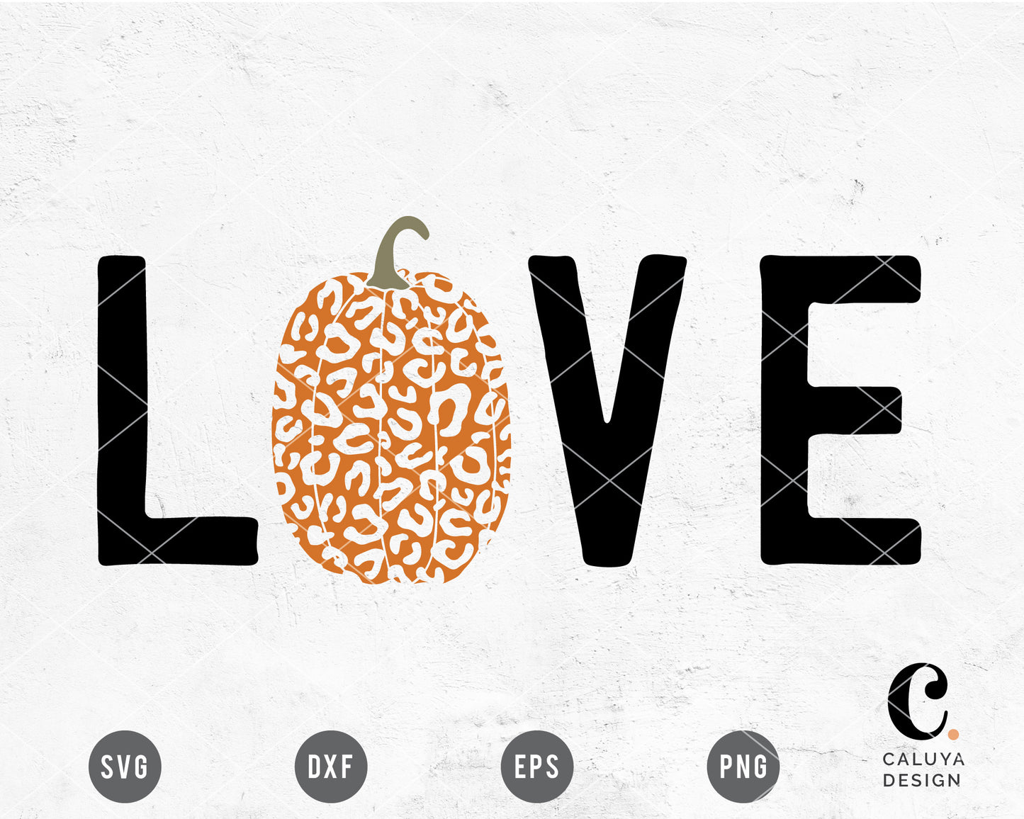 Love Leopard Pumpkin SVG