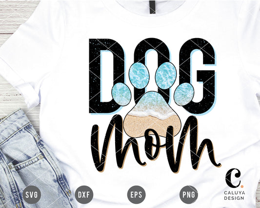Dog Mom Beach PNG For Sublimation