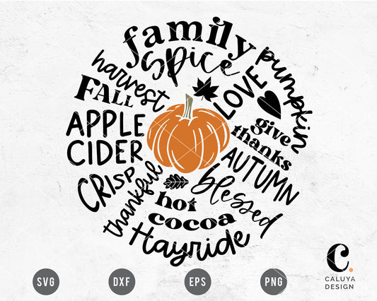 Family Spice Fall Pumpkin SVG