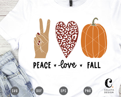 Peace, Love, Pumpkin SVG