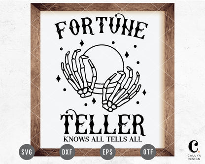 Fortune Teller with Skeleton Hand SVG