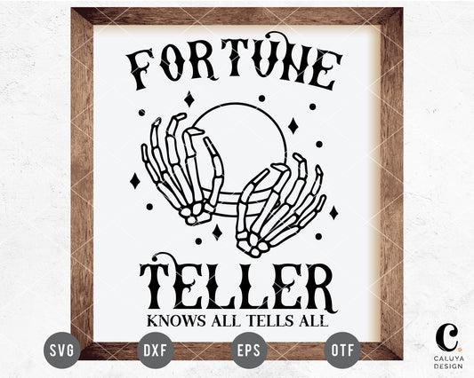 Fortune Teller with Skeleton Hand SVG