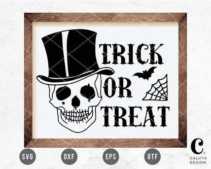 Trick or Treat with Skull SVG