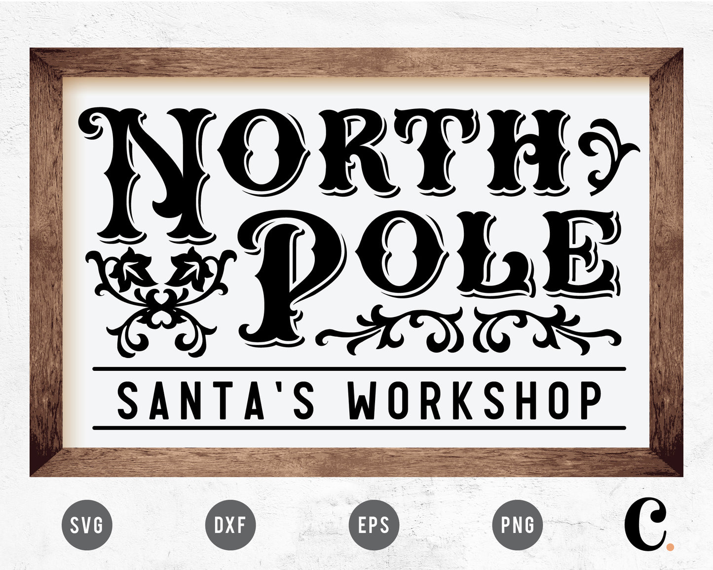 North Pole Workshop Sign SVG