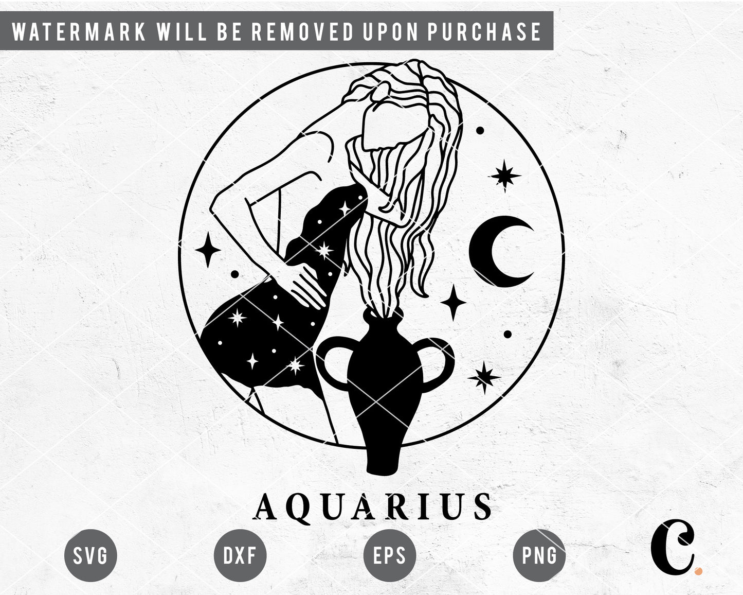 Aquarius Goddess SVG