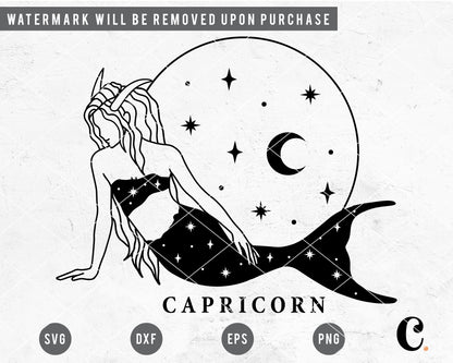 Capricorn Goddess SVG