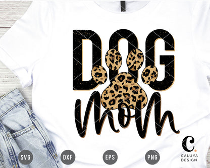 Dog Mom Leopard Paw PNG for Sublimation