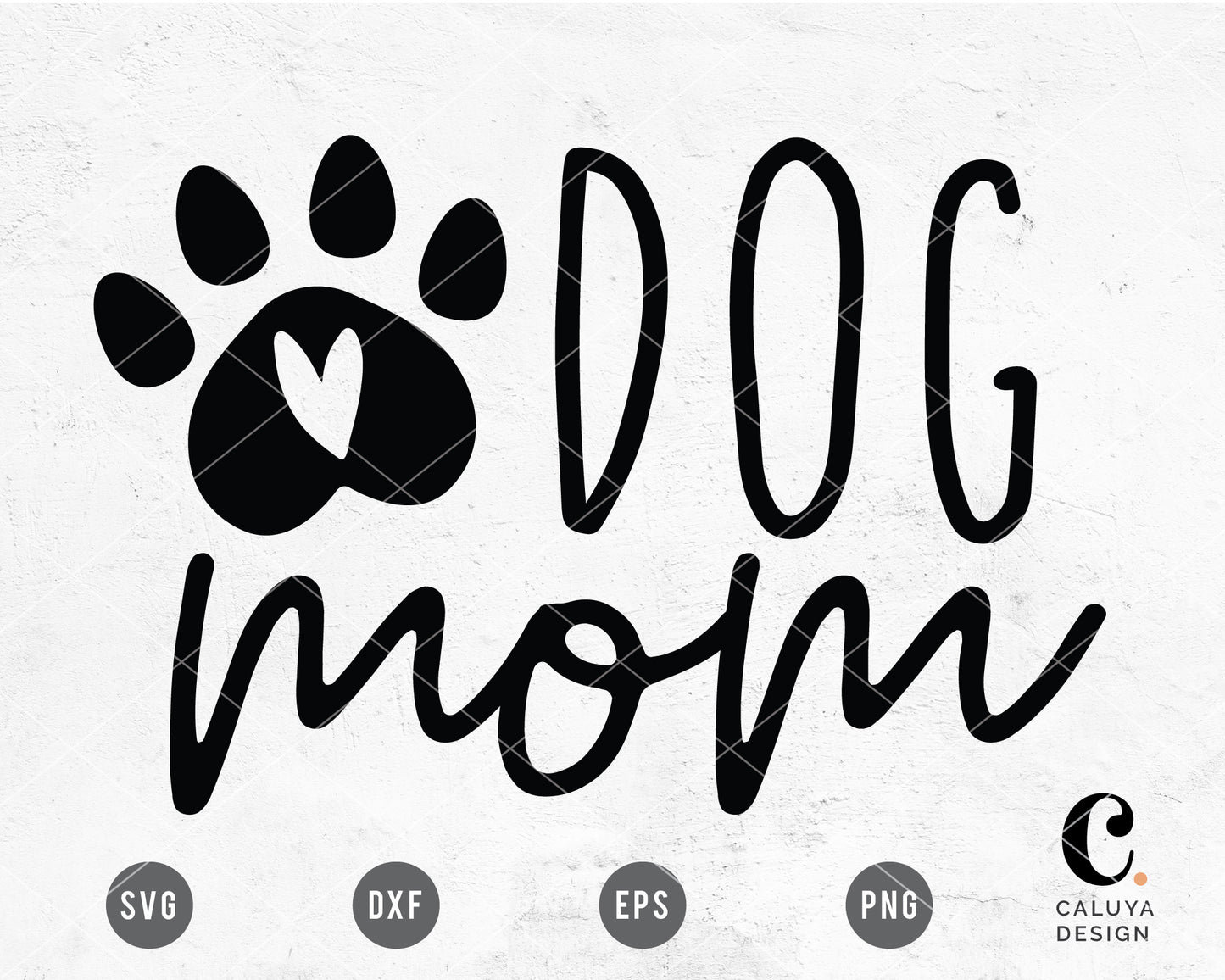 Dog Mom With Paw SVG