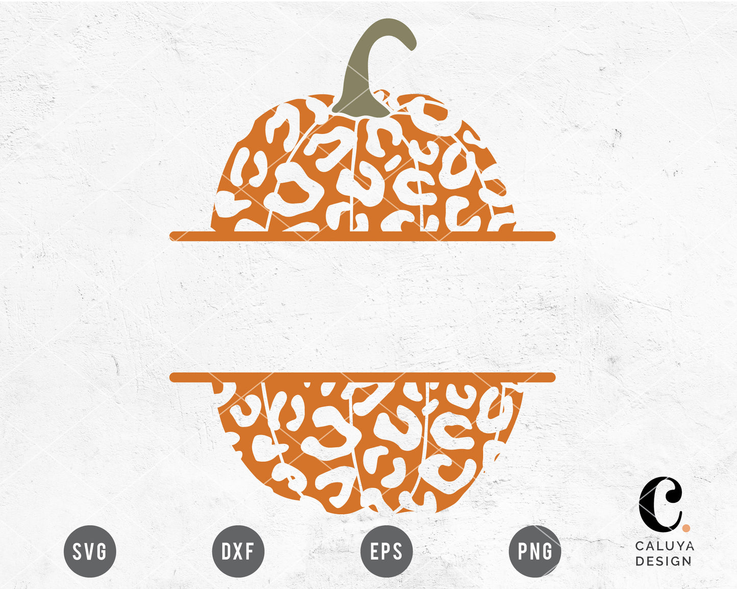 Leopard Pumpkin Split Monogram SVG