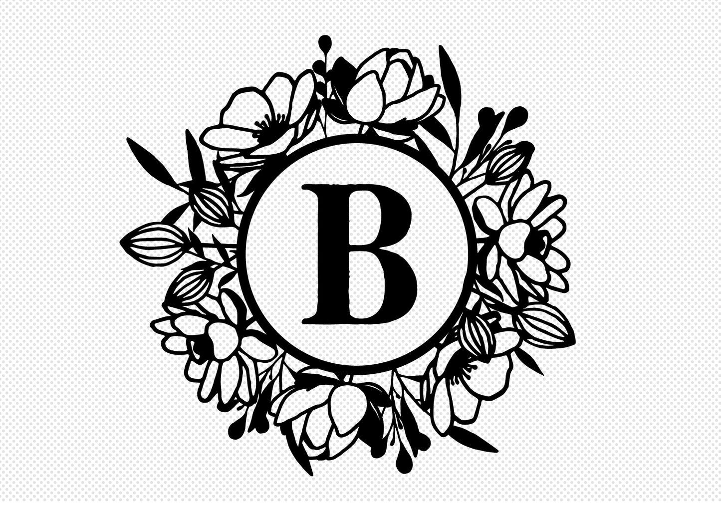 Floral Monogram SVG Bundle | 27 Pack