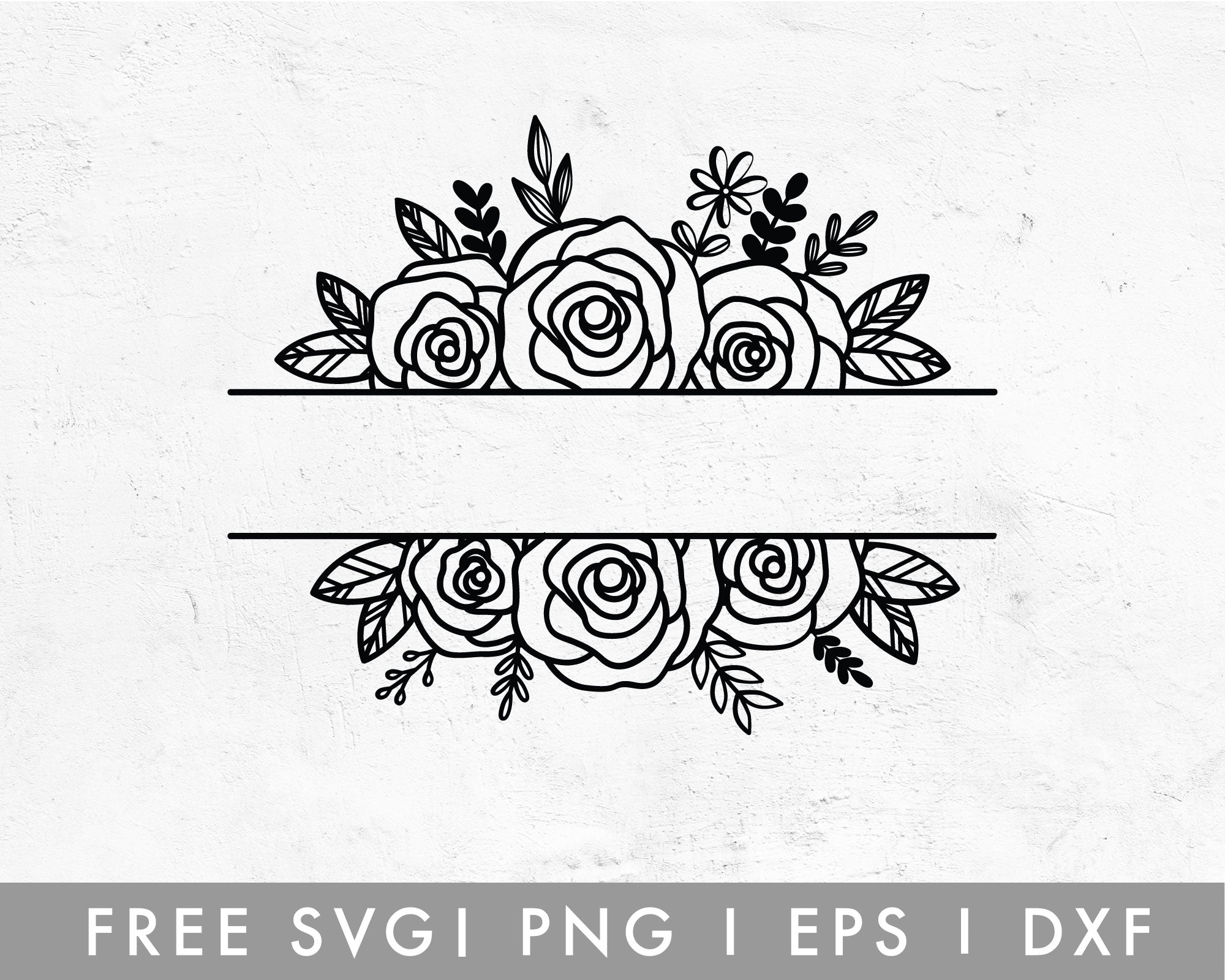 FREE Floral Split Monogram SVG For Cricut, Cameo Silhouette – Caluya Design