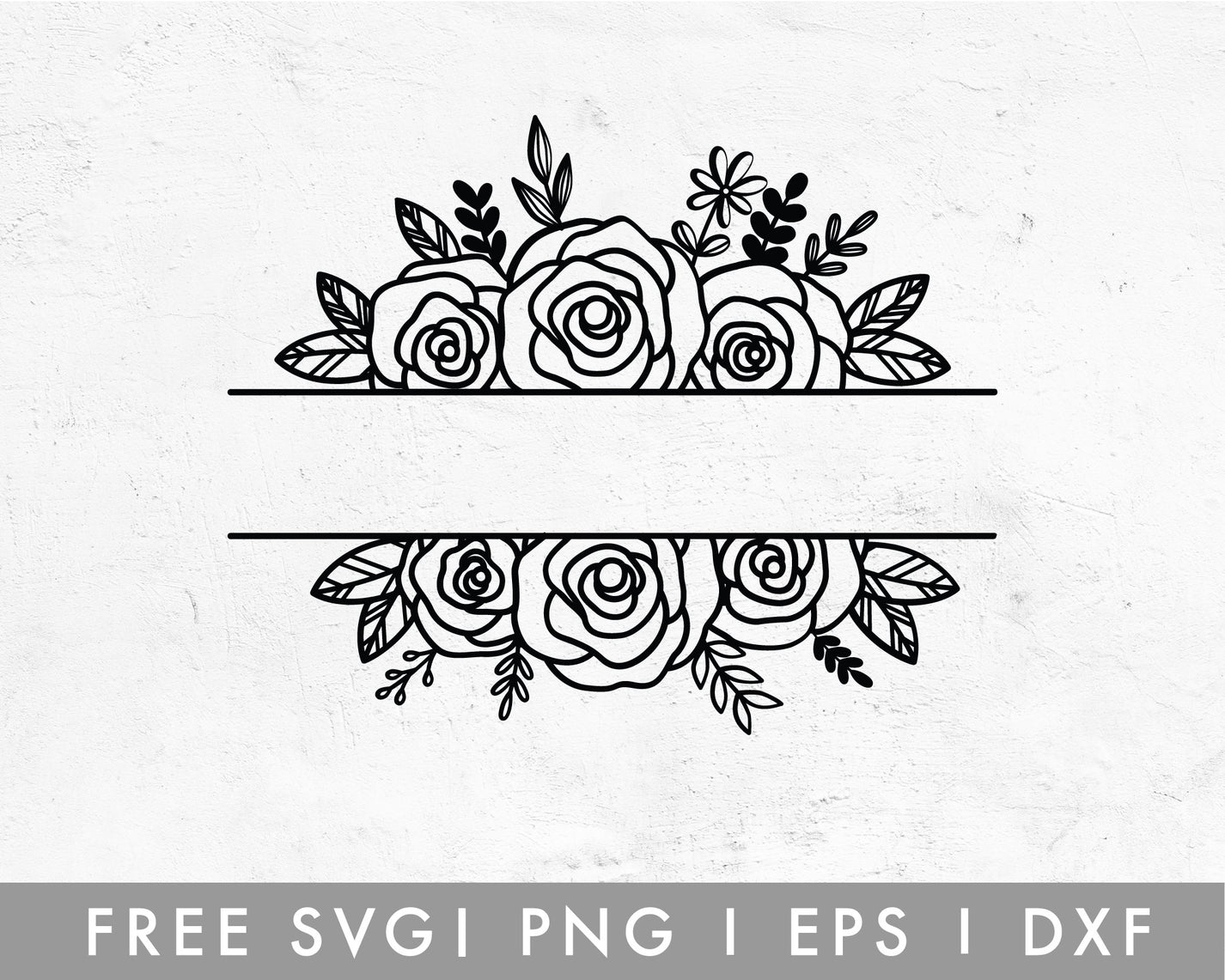 Free Floral Split Monogram Svg For Cricut Cameo Silhouette Caluya Design