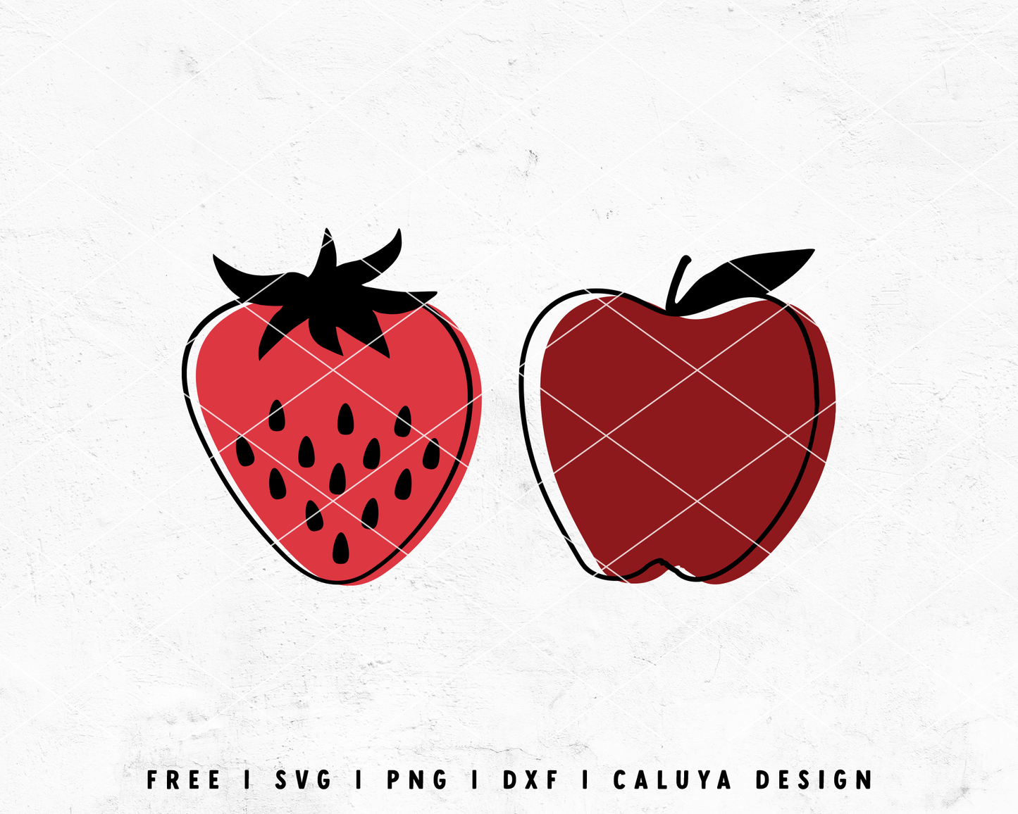 FREE Fruit SVG | Strawberry SVG | Apple SVG