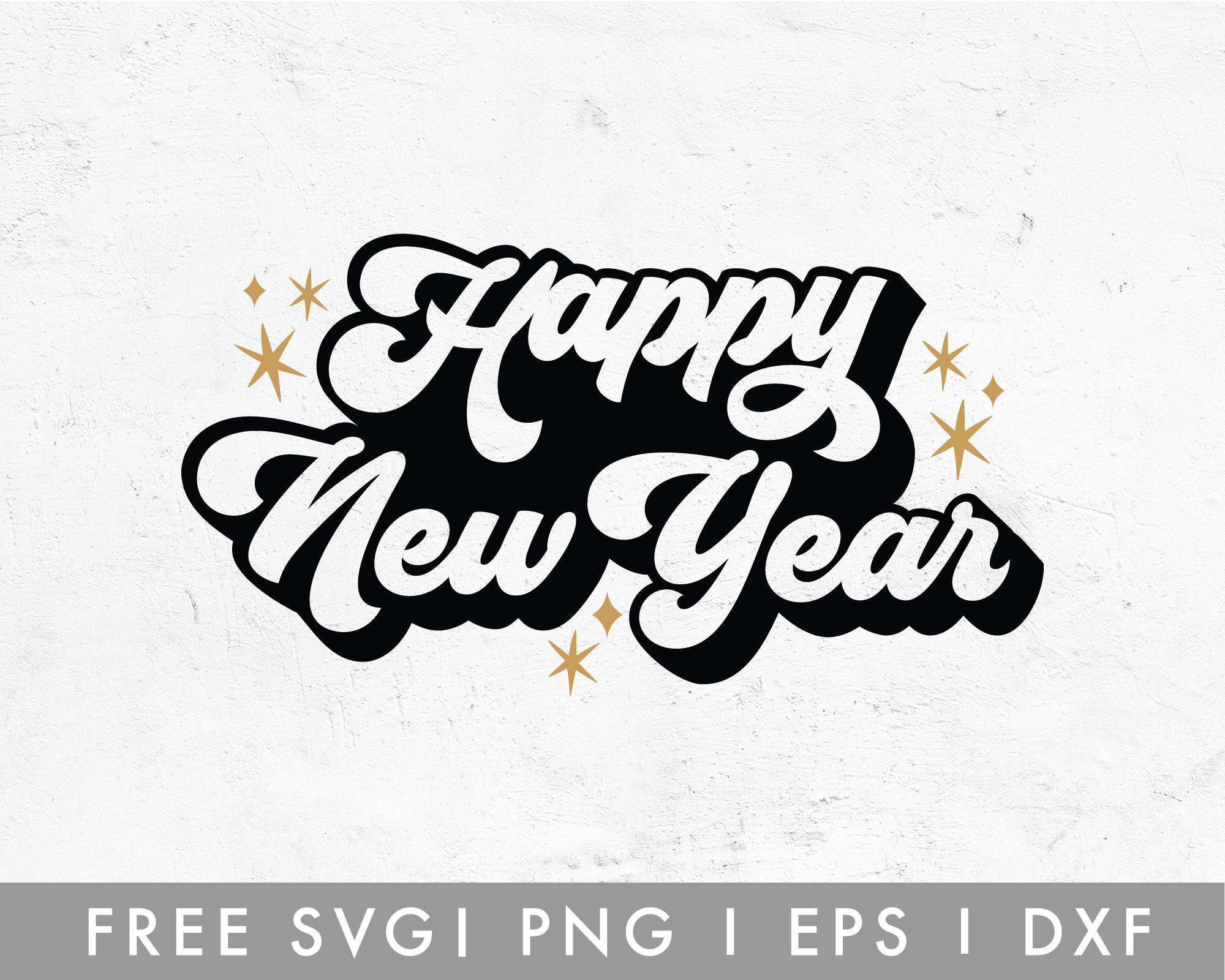 Happy new year typography logo 2024 Royalty Free Vector