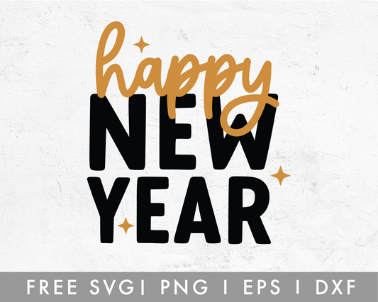 FREE Happy New Year Sparkle SVG