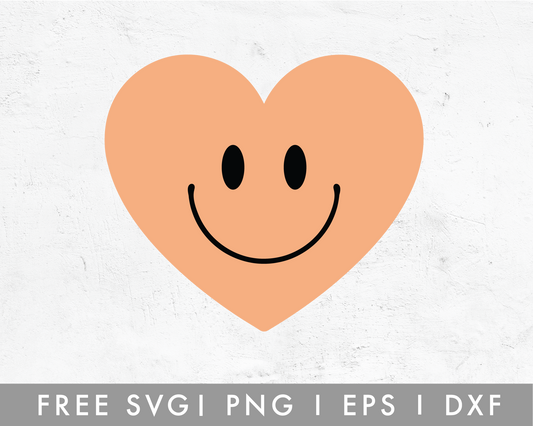 FREE Heart Smiley Face SVG