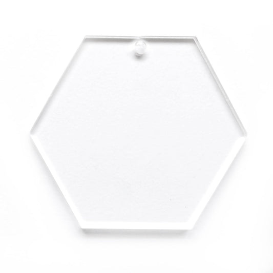 Caluya Design [Single] Hexagon Sublimation Keychain Silver | Plastic PBT Material Sand