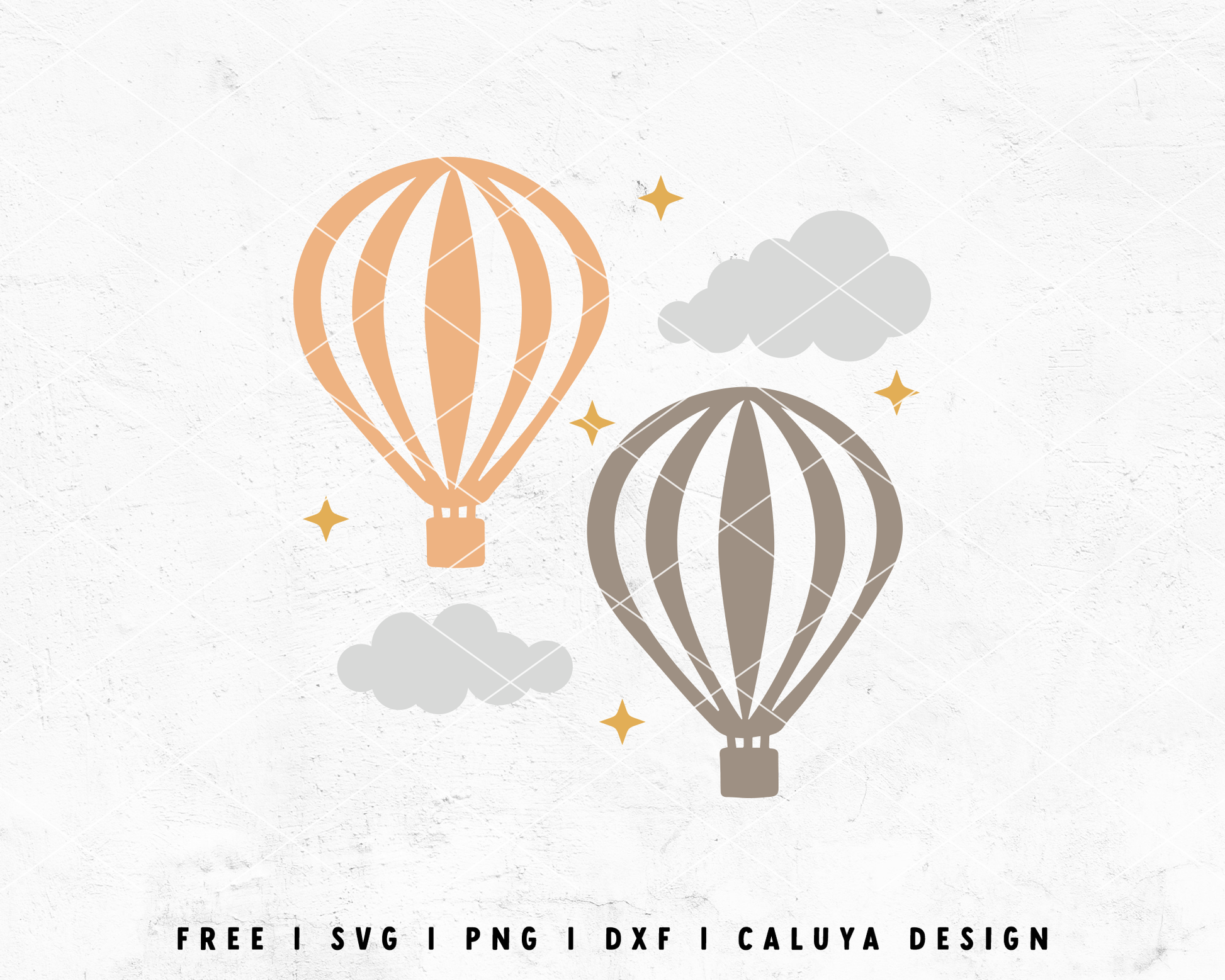 FREE Hot Air Balloon SVG | Sky SVG | Baby SVG Cut File for Cricut, Cameo Silhouette | Free SVG Cut File