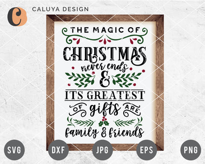 The Magic Of Christmas Sign SVG For Cricut Craft Project – Caluya Design