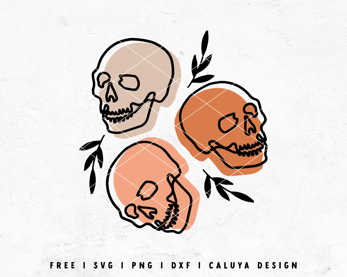 FREE Lineart Skull SVG | Boho Skull SVG