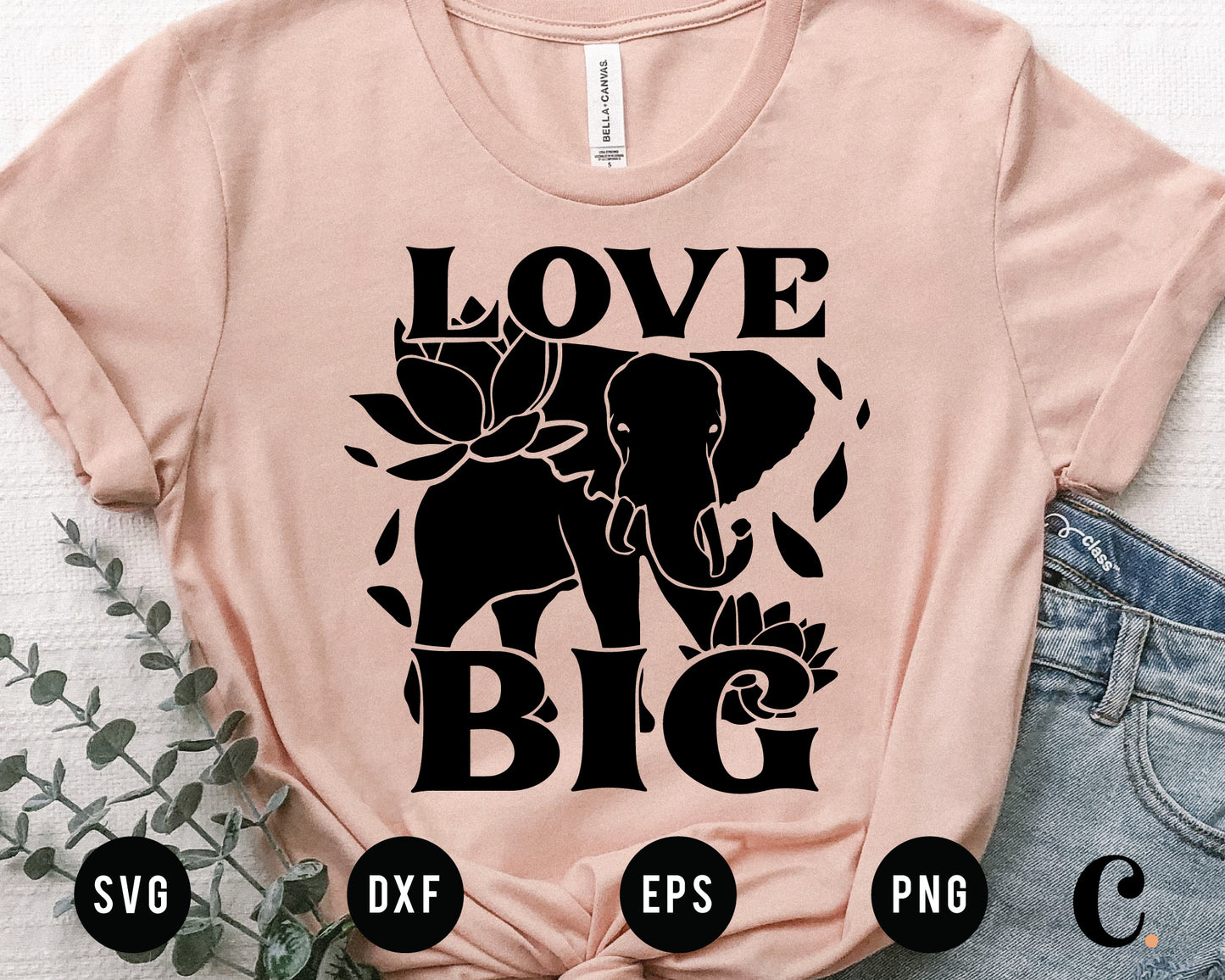 Love Big Elephant SVG