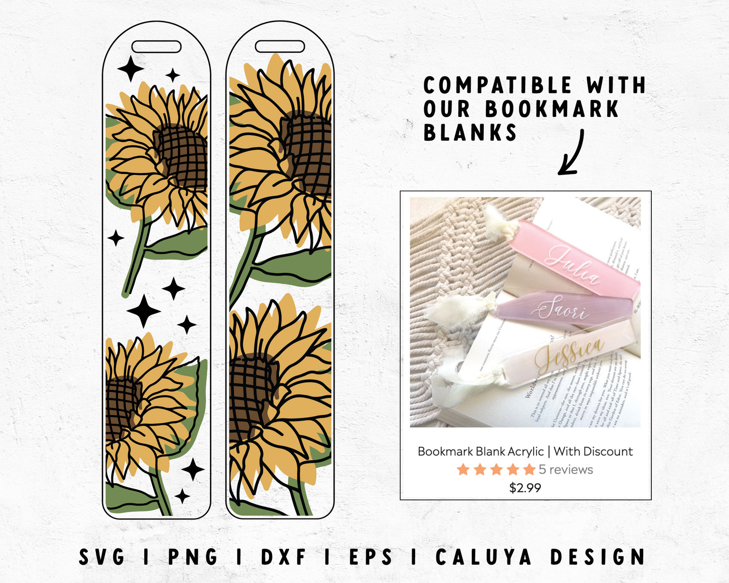 Bookmark SVG | Sunflower SVG