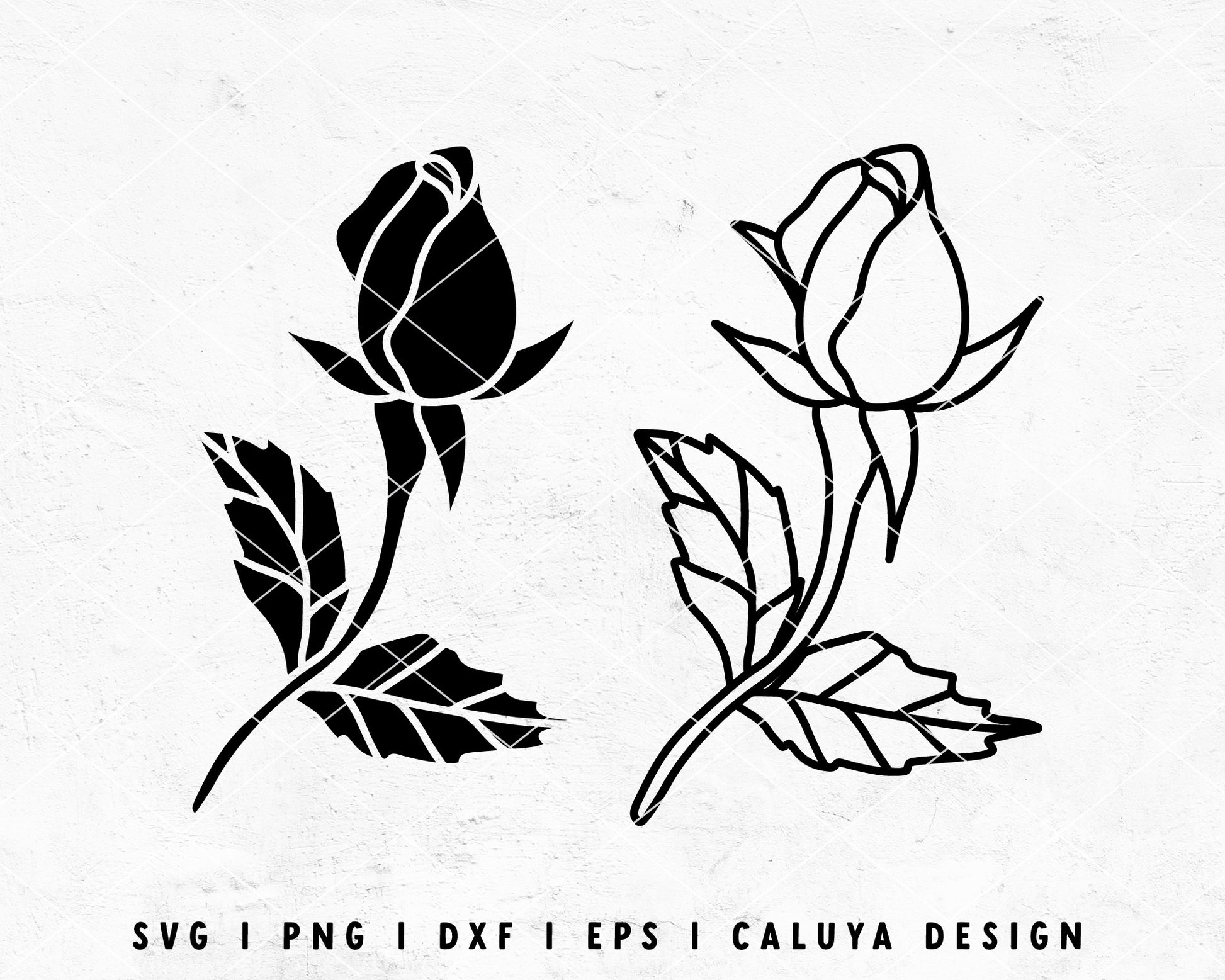FREE Rose Bud SVG  Rose Flower SVG – Caluya Design