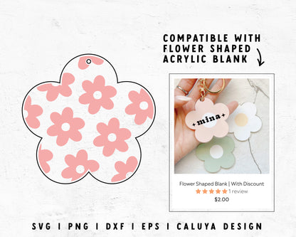 FREE Retro Flower SVG | Flower Acrylic Blank Template