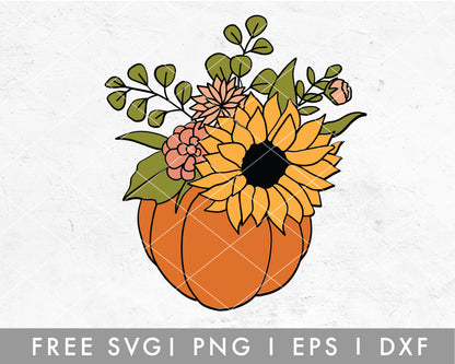 FREE Floral Pumpkin SVG